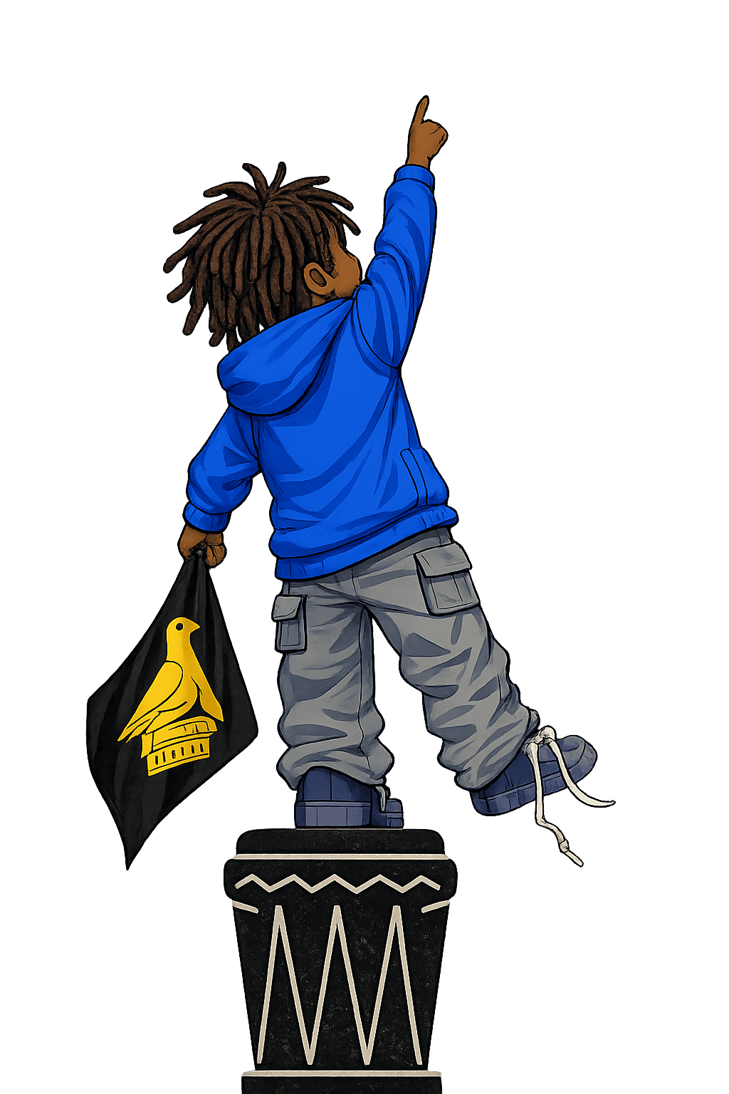 Child reaching upward